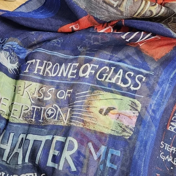 FAIRY LOOT Scarf Book Design *a fun gift for the avid reader* Wrap Shawl - Picture 9 of 14